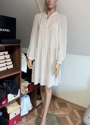 H&m! ніжна шифонова сукня плаття пудрового кольору