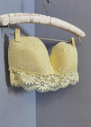 Кружевной бюстгальтер бандо размера 85b,80c