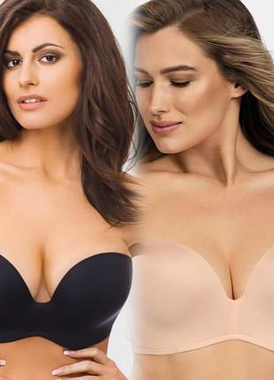Бюстгальтер вондербра wonderbra 34e 34f 75e 75f каркасний бардотка корсетний