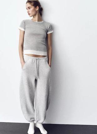 Футболка з подвійної тканини zara нова колекція