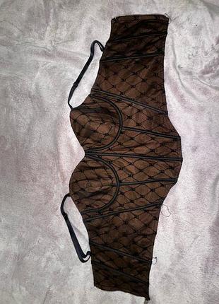 Корсет шоколадний жіночий на змійці