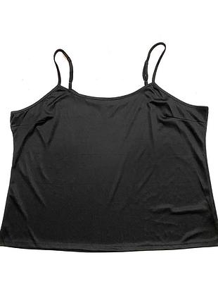 5xl облягаюча еластична майка повсякденна чорна жіночатонкі бретелі