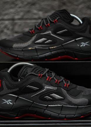 Кросівки чоловічі чорні з червоним 41 42 43 44 45 reebok zig kinetica ii gray red