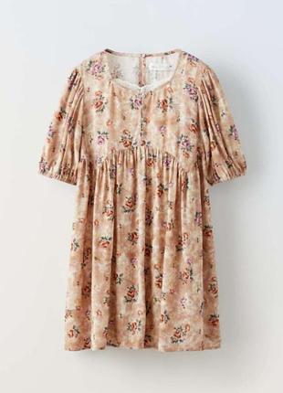 Идеальное платье в цветы от zara 164, xxc-xc