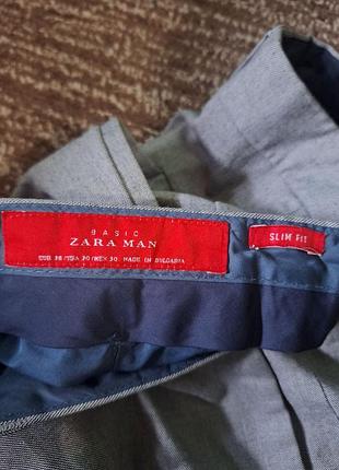 Акция мужские летние брюки zara slim fit чинос light grey размер 306 фото