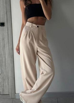 Стильные брюки палаццо, в актуальных цветах, широкие брюки классические