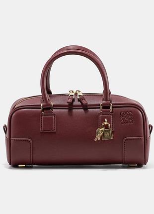 Сумка жіноча в бордовому кольорі loewe amazona classic