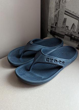 Шльопанці в'єтнамки сандалі crocs baya flip (m9/w11/41-42) оригінал унісекс сині