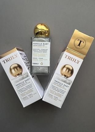 Масло шимер для тіла vanilla baby luxury body oil американського бренду truly