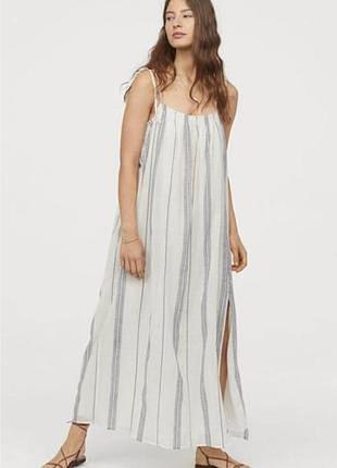 Новое хлопковое платье, сарафан макси h&amp;m. новая коллекция!