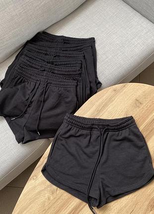 Спортивні жіночі шорти h&m , чорні шорти h&m
