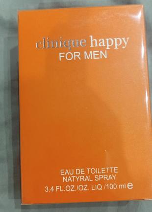 Идеальный летний! элитный классный парфюм clinique happy for men 100ml абсолютно новый. в222