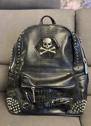 Рюкзак сумка кожа оригинал philipp plein