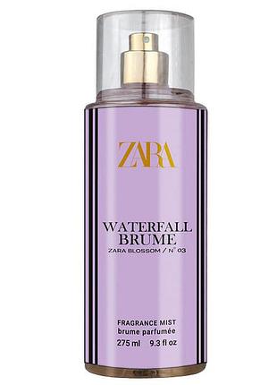 Парфюмированный спрей для тела zara no03 waterfall brume exclusive euro 275 мл.аром