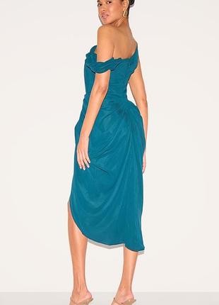 Сукня коктейльна від prettylittlething зелено-синього кольору