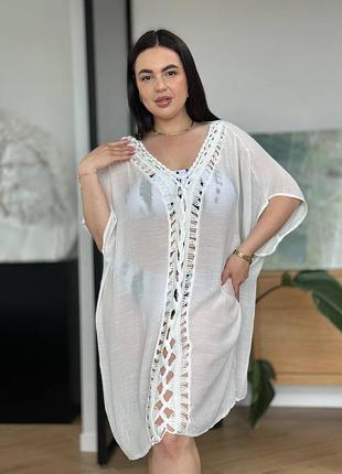 Туніка на пляж великих розмірів plus size
