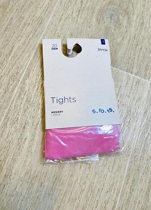 Дитячі рожеві капронові колготки для дівчинки 98/104 см польща 20d