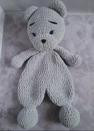 Ведмедик комфортер плюшевий вʼязаний