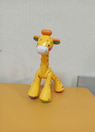 Жирафа fisher-price фишер прайс, трещетка, щепотка,