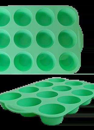Силіконова форма gt-s-203 для мафінів на 12шт 30*20*3см gusto