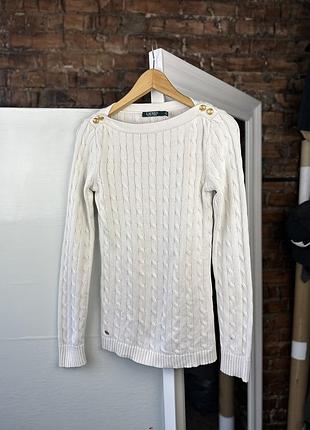 Дуже крута, оригінальна womens knit sweater Polo ralph lauren светр white size: m
