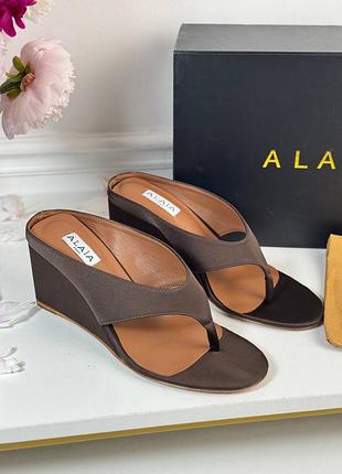 Женские сабо шлепанцы босоножки на танкетке alaia