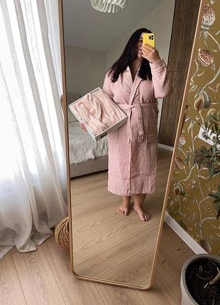 Халат  вафельний натуральна бавовна комфортний та стильний