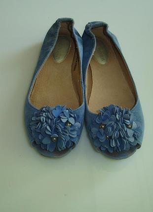 Мягкие замшевые балетки, мокасины hush puppies, размер 37 (uk 4) , стелька 23,5 см