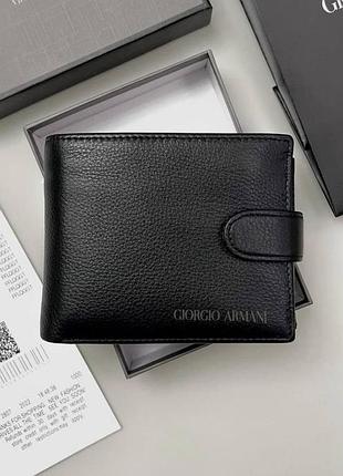 Гаманець armani чоловічий колір чорний, гаманець армани, кошелек armani, портмоне армани, чорний гаманець