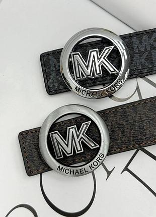 Ремень женский michael kors logo, женский ремень майкл корс, майкл корс ремень черный, коричневый