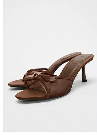 Мюлі zara з офіційного сайту