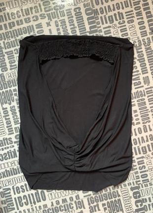 Черный топ с открытой спиной р.s-l