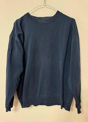 Реглан толстовка кофта мужская темно синяя hess natur over size, размер m - l
