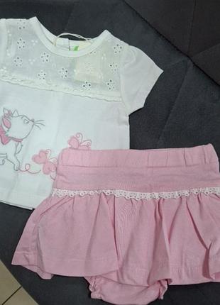 Комплект летний для новорожденной девочки 56 размер ovs