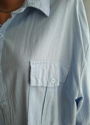 Рубашка батал льон+ котон 4