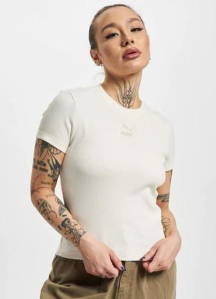 Оригінальна футболка в рубчик puma