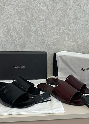 Massimo dutti шкіряні шльопанці оригінал нові