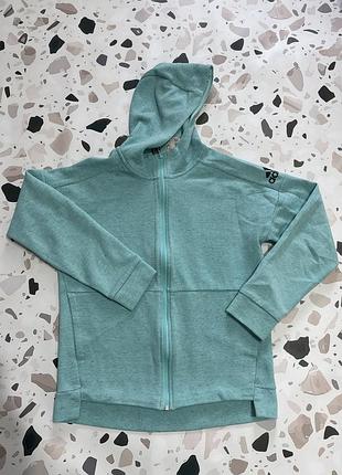 Кофта оригінал adidas спортивна бірюза жіноча дитяча