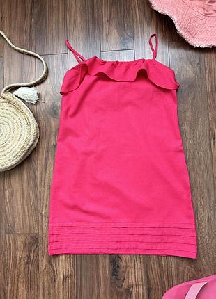 Короткое летнее платье лён ann tailor