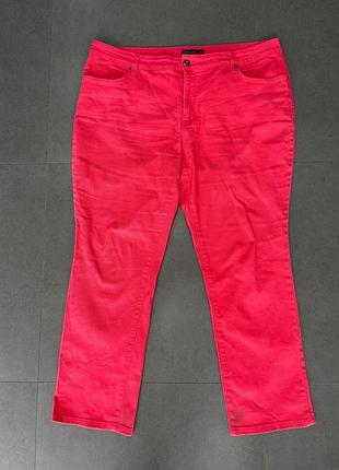Джинсы коралловые батал 24w, 56-58 faded glory