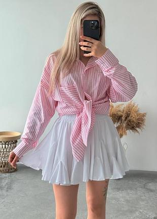 Льняная летняя женская рубашка