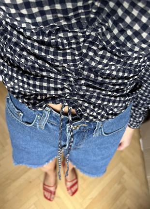 Нова блузка в клітинку zara, xs/s5 фото