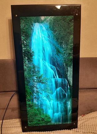 Картина с подсветкой со звуком водопада и пением птиц