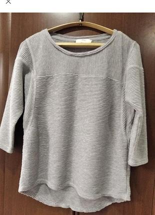 1+1=3 блуза з котоном і люрексом лёгкий свитерок блузка серая с
