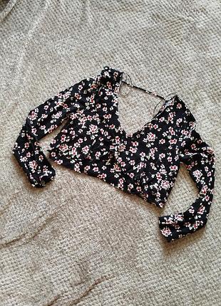 Женская блуза-топ с длинным рукавом.zara.