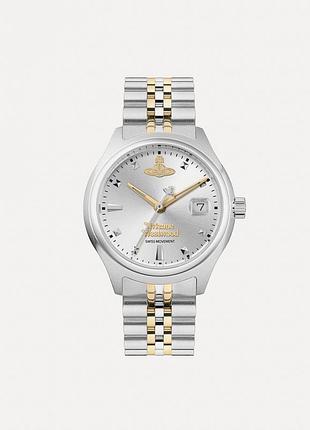 Часы vivienne westwood little camberwell новые с коробкой серебряный, золотой цвет оригинал кварцевый механизм овьен вествуд
