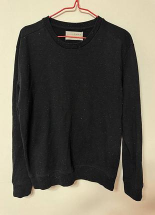 Толстовка реглан кофта чоловіча чорна zara, розмір m