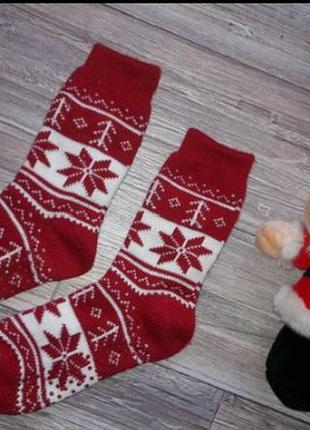 Новогодние носки в орнамент
