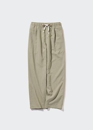 Uniqlo брюки з суміші льону лляні штани лляні брюки