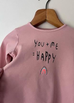 Лонгслів рожевий на дівчинку 2-3 роки, 92-98 см, george